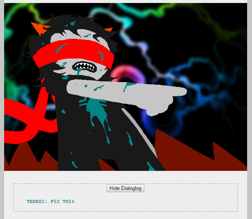 We can't see Terezi's eyes