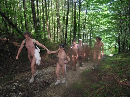 XXX nude hiking and camping photo