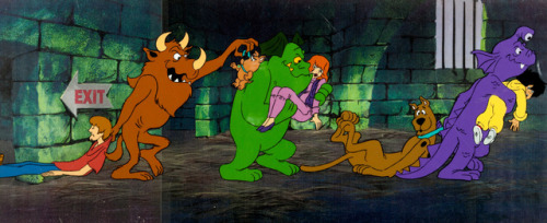 Production art from the Hanna-Barbera series, The 13 Ghosts of Scooby-Doo (1985).