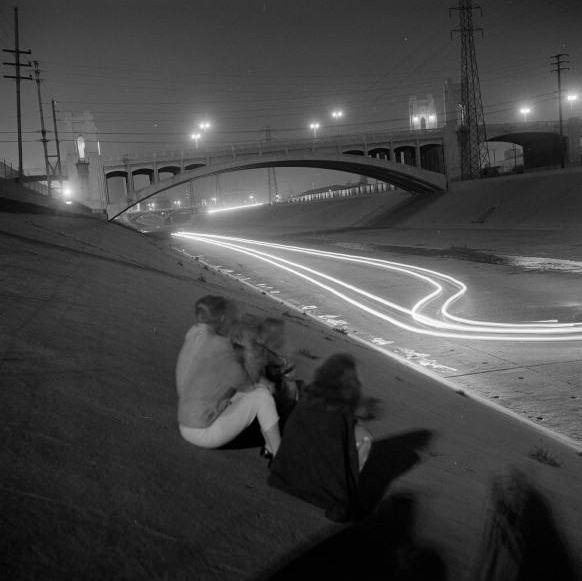 90s-forever:  therealhollywoodbandit:  Drag racing at the LA River or rather in the