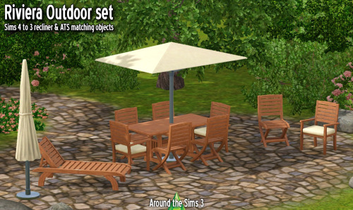 aroundthesims:Around the Sims 3 | Riviera garden set I really like the recliner that comes with Sims