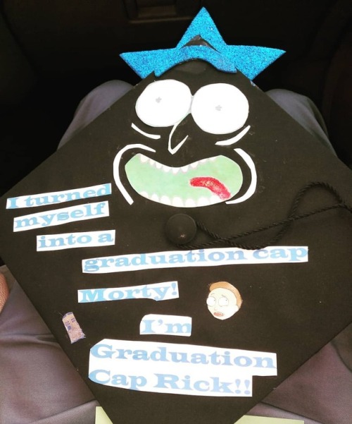 I&rsquo;M GRADUATION CAP RICK!! #rickandmorty #ricksanchez #njcu #graduationcap #adultswim