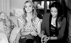 lucyhardin-blog:AU: Hanna & Emily are a couple, but now that Alison’s back, their relationship i