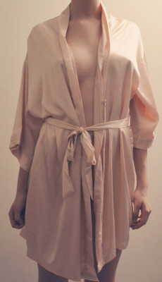 cumgetmeoff:  A new satin robe from Victoria’s Secret that a generous follower helped pay for. Again, thank you. 