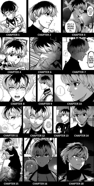 illuxios:Everytime a Tokyo Ghoul:re chapter releases, Kaneki will lose a strand of