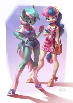 texasuberalles:Lyra and Bonbon by Holivi