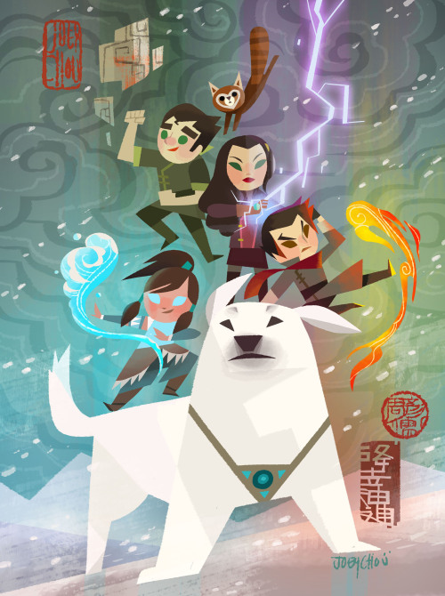 joeyart:  This SDCC exclusive “The Legend of Korra” print will be released at San Diego Comic Con this year.  July 21, 2016 - July 24, 2016 At Gallery Nucleus Booth 2643.  I will be there doing signing as well. http://www.gallerynucleus.com/event/561