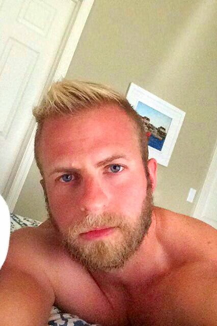 brainjock:  Baseball stud p. 3  So you guys remember our sexy baseball stud right? Well I got more face pics! I just love how his blonde beard surrounds those cherry red lips….the kind of lips you could kiss for hours…or better yet get some DSL action!