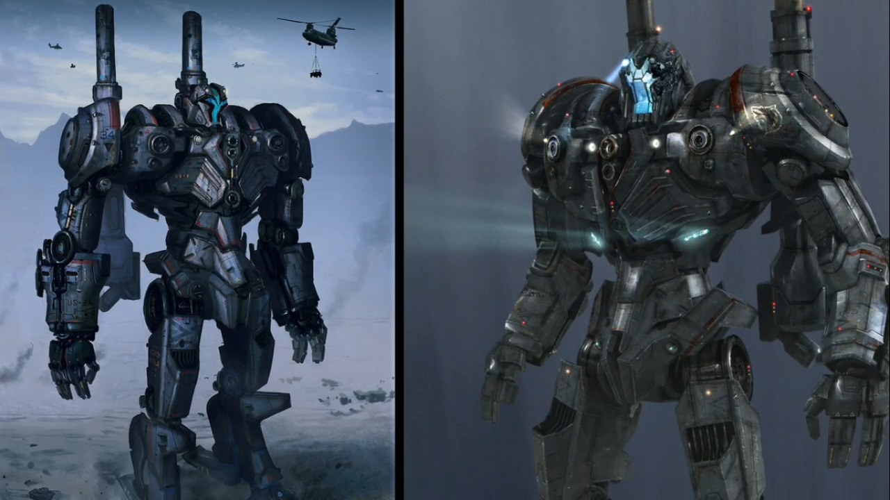 blindfoldednopinyata:  Some Screen Shots on the art from the EXTRAS in Pacific RIm