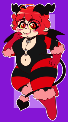 fruitgummy:new sona !! part succubus part angel, casual clothing is a red varsity jacket and ripped jeans  ✌️  