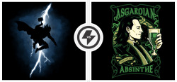 geeksofdoom:  Thor & Loki shirts on sale