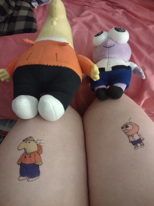 Just Some Hype Before Watching Smiling Friends Tomorrow Morning. Pim Kinda Hurt Me To Draw. My Leg Still
