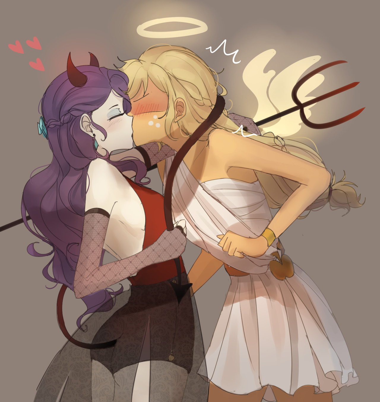 tcn1205:Angel x Demon Rarijack is what I always wanted to draw.