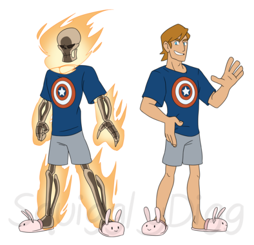 squigglydigg: Updated Johnny &amp; Ghost Rider designs for Ghost Rider: Re-Imagined!!  Thes