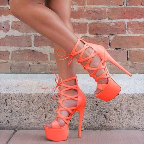 ideservenewshoesblog: Pachanga - Coral Heels by Blamer Shoes Would love to wear this with a big fat 