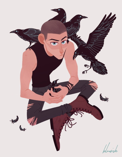 Ronan with Chainsaw all snuggled up in his hands, and some dream ravens tooHere’s what I did a
