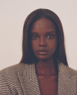 midnight-charm:  Duckie Thot photographed by Gadir Rajab for Oyster Magazine #114Stylist: Gadir Rajab