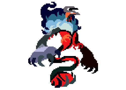 pixelatedcrown:yveltal is a giant genie swan and has a shape no living thing actually has