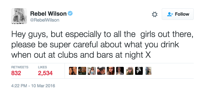 refinery29:   Rebel Wilson’s tweets about having her drink spiked are starting