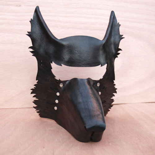 This Leather Wolf Mask Can Be Worn With Glasses! Also, Of The Canine Masks Ive Made, This Is The One