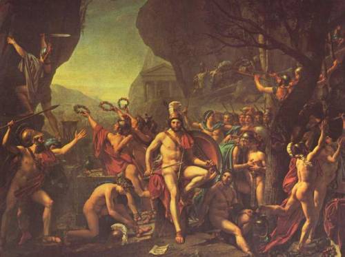 artist-jacques-louis-david:  Leonidas at Thermopylae, 1814, Jacques-Louis DavidMedium: oil,canvas