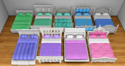 Base Game Beds in Sorbets Remix(Almost) All beds from the Base Game recoloured in all 76 Sorbets Rem