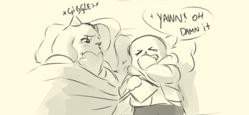 drawloverlala: Yawn! ＼（´Ｏ｀）／ A little warm up comic, sort of related to this other comic here,