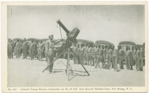 No. 432 Colored Troops Receive Training on the 50 Cal. Anti-Aircraft Machine-Gun, Fort Bragg, N. C.,