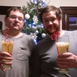 Christmas Eve beverages with the roomies!