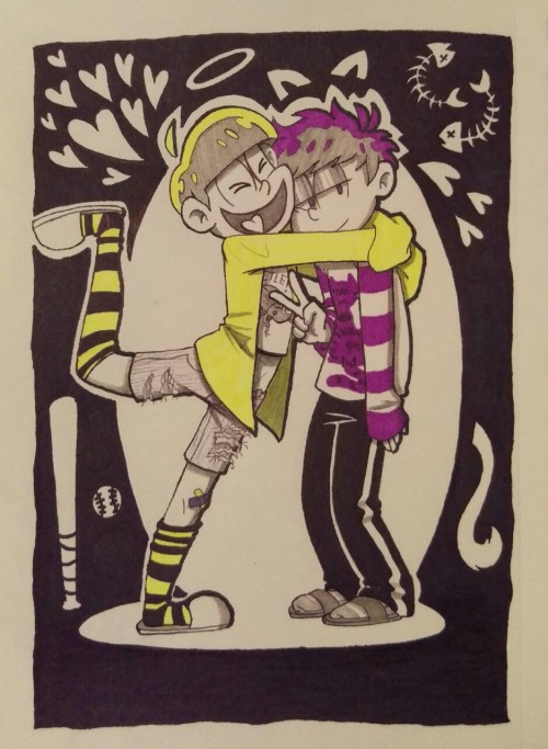 fuckymatsus:  One giant ichijyushi to take up an entire page of my sketchbook, there you have it folks!