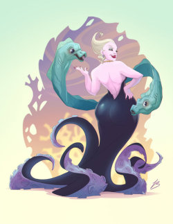 princessesfanarts:Ursula, the witch of the