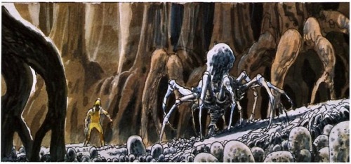 The last of Ralph McQuarrie’s Dagobah art (for now).Some creatures, among them a tree that turns int