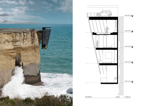 99percentinvisible:   Modular Cliff House Hangs Over a Cliff’s Edge in Australia   No thank you. Scary as fuck