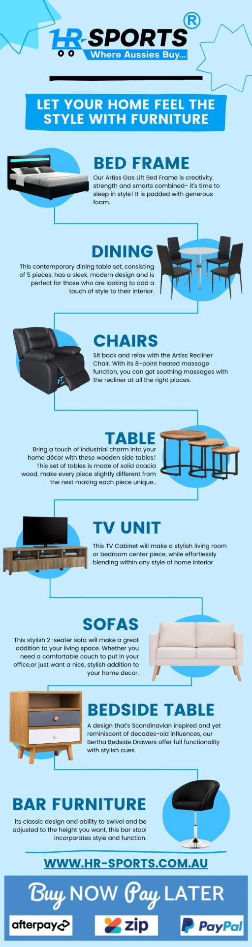 All Types of Furniture - HR Sports