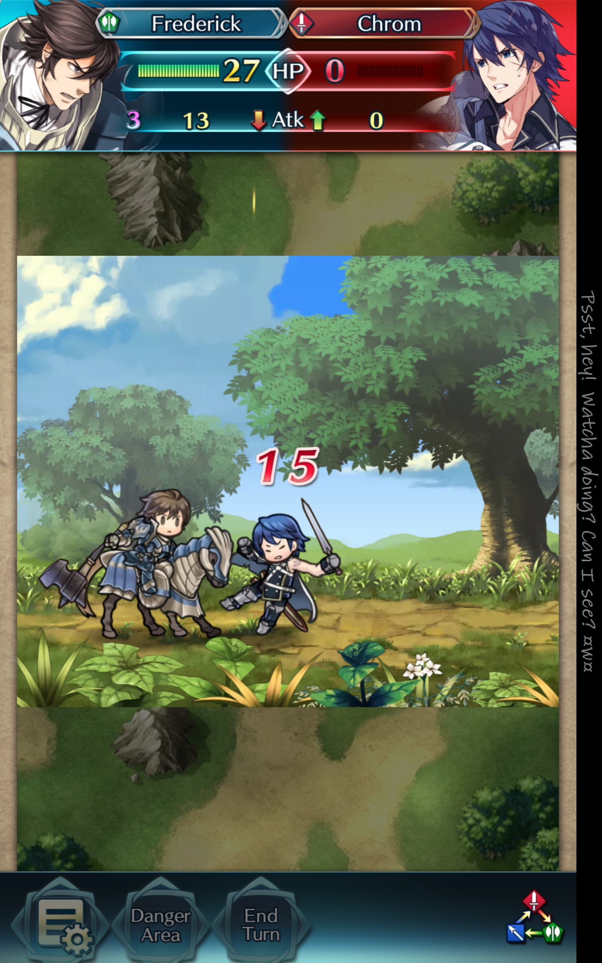 picurious:Frederick’s present to Chrom. A hammer to the dome.