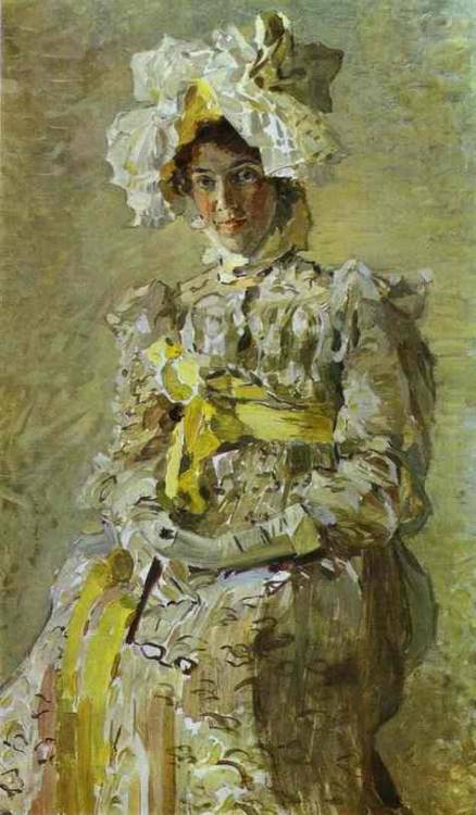 Portrait of Nadezhda Zabela-Vrubel, the Artist&rsquo;s Wife, in an Empire Dress, 1898, Mikhail Vrube