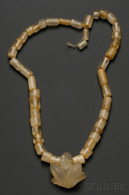 Pre-Columbian Quartz Necklace, Colombia, Sinu, c. 300-1550 A.D.