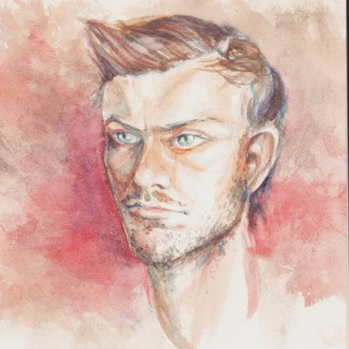 tanksforasking: Did some watercolors yesterday in class. We had a new live model and he kinda looked