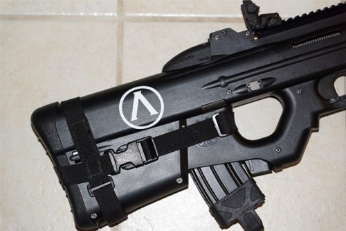 gunrunnerhell:  FN FS2000 The civilian model of the F2000, this 5.56x45/.223 bullpup consists of a largely polymer shell. Early models had an factory scope with housing that matched the overall aesthetics of the rifle. Current models ditch the scope and