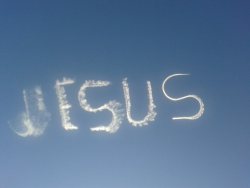 Last night I had a dream that an airplane wrote &ldquo;god loves you&rdquo; in the night sky. This morning, in real life, I walked into my backyard and an airplane was writing &ldquo;jesus loves you&rdquo; and I started crying. I laid in the grass and