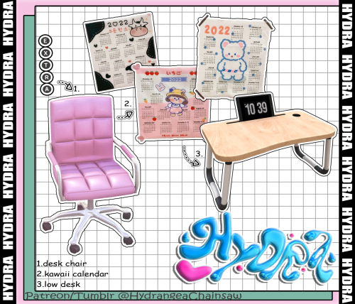 ꧁StudyRoom Set + Cinnamoroll Set꧂22 items.Functional!BGC.2k texture maps.Mostly low/medium polycount