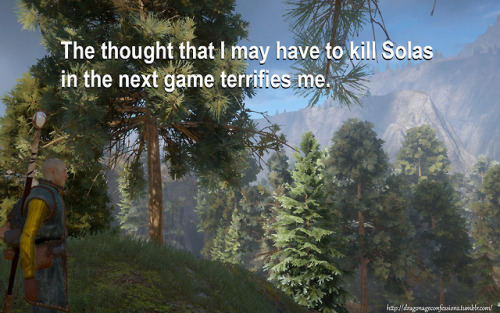 dragonageconfessions: CONFESSION: The thought that I may have to kill Solas in the next game terrifi