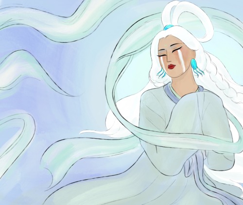 comradekatara: experimenting with brushes… tried to depict yue in the style of some tradition