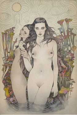 artforadults: Mother Earth, graphite on paper by martine johanna