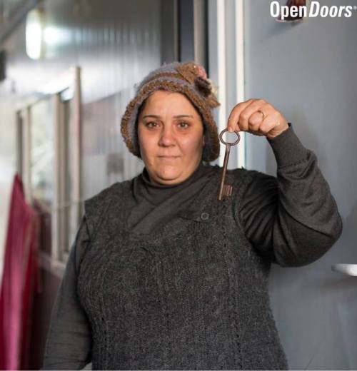 Aida and her family&rsquo;s home was in Qaraqosh. She still holds the key of their house. For he