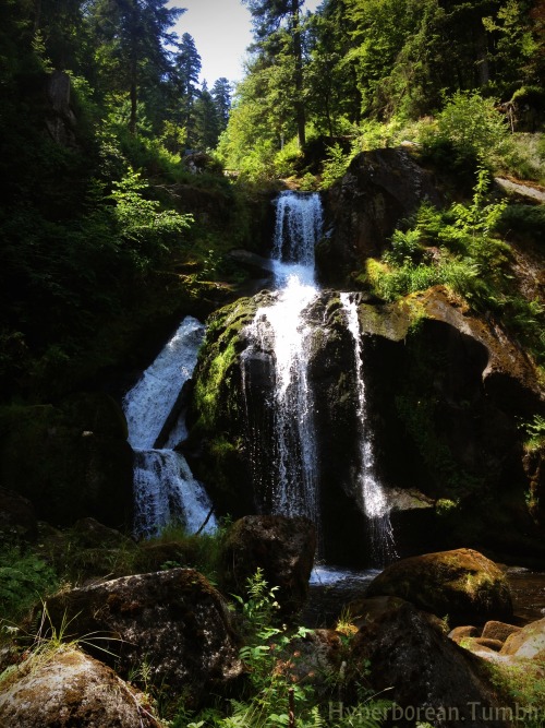 hyperb0rean:Die Triberger Wasserfälle, circa 1900 and in 2014, is one of the highest Waterfalls in G