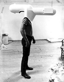 Walter Pichler - TV-Helmet (Portable living room), 1967.