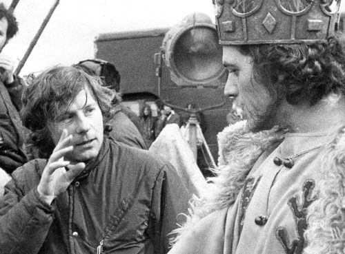 Roman Polanski and Jon Finch on the set of “Macbeth”