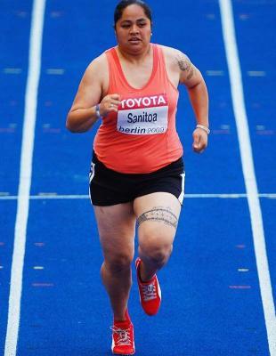 the-exercist:Reclaiming Fitspo: Savannah SanitoaIn August 2009, after failing to qualify in her specialty sport of shot put, Samoan athlete Sanitoa took a wild card entry for the Women’s 100m at the World Athletics Championships in Berlin.Weighing