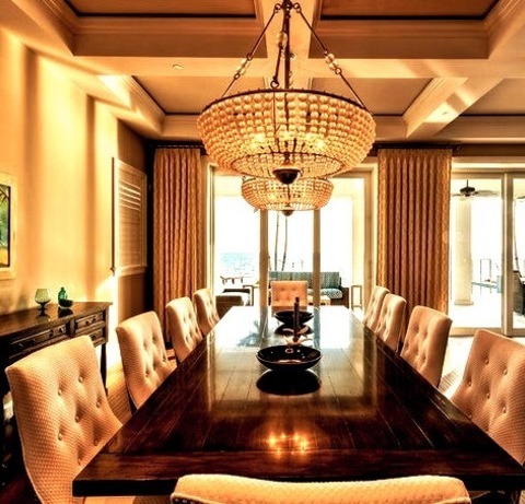 Beach Style Dining Room - Great RoomInspiration For A Large Coastal Great Room Renovation With A Medium-toned